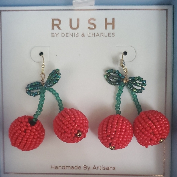 Rush by Denis & Charles Cherry Earrings - Picture 1 of 3